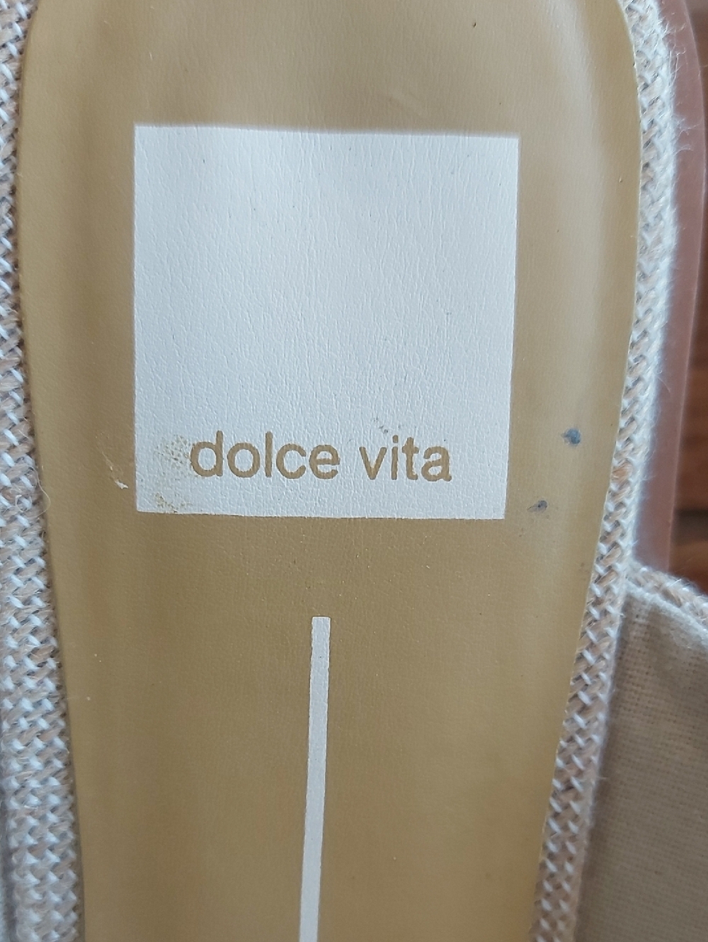 Dolce Vita Natural Beige Chain-Trim Slip-On Mules - Picture 3 of 7